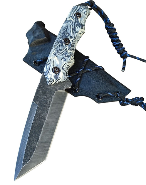 Нож тактический АКУЛА Gorillas BBQ ручная работа х12мф (мрамор) - изображение 1