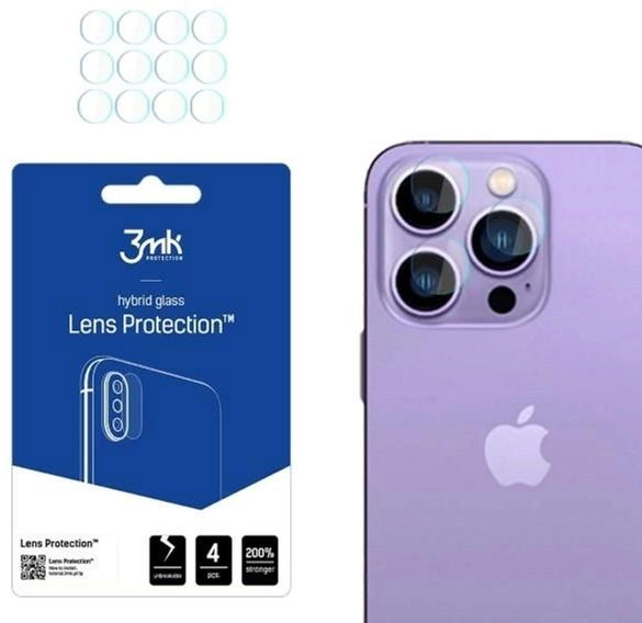 Комплект захисного скла 3MK Lens Protection для камери Apple iPhone 14 Pro 6. 1"/14 Pro Max 6. 7" 4 шт (5903108494694) - зображення 1