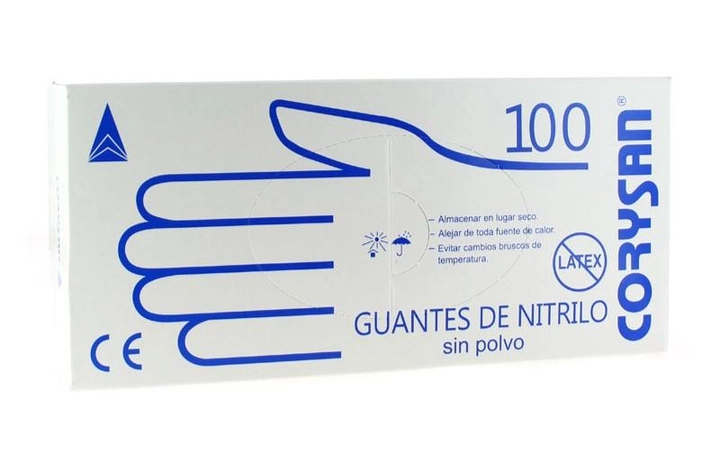 Рукавички медичні Corysan Powder Free Nitrile Gloves Size S (8470001512369) - зображення 1