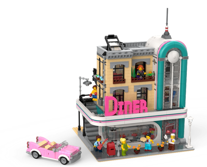 Zestaw klocków LEGO Creator Expert Bistro w śródmieściu 2480 elementów (10260) - obraz 2