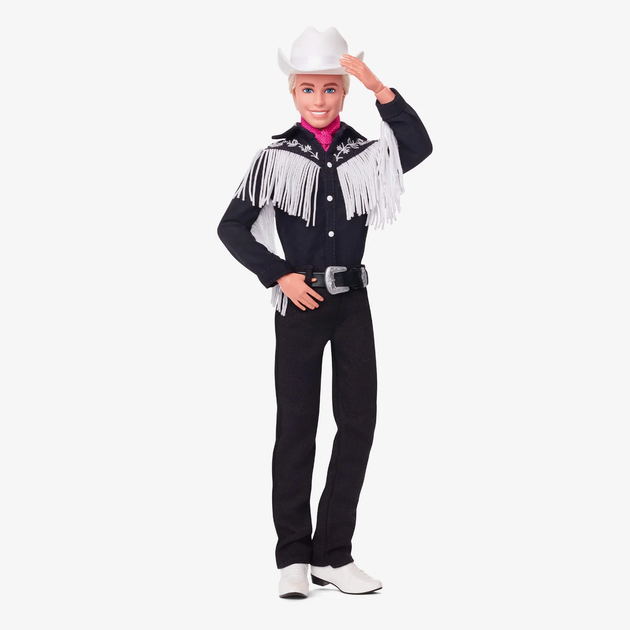 Лялька Кен Барбі Вестерн у ковбойському костюмі Barbie The Movie Ken Black and White Western Outfit (HRF30) - зображення 3
