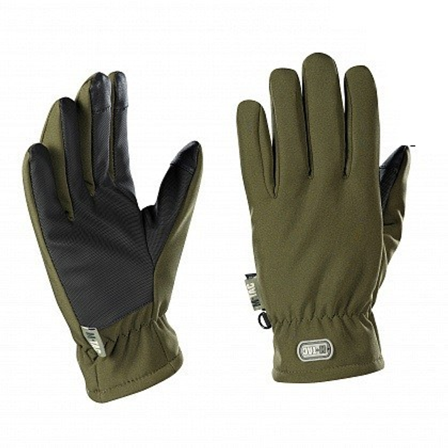 Тактические перчатки Soft Shell Thinsulate Olive Размер XL (сенсорные, софтшелл, непромокаемые) - изображение 1