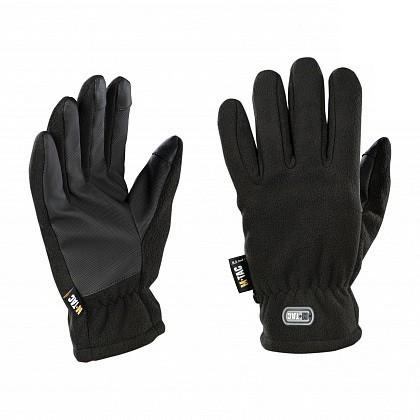 Флисовые тактические перчатки c утеплителем M-Tac Fleece Thinsulate Black Размер L (23-25 см) (Touch Screen сенсорные) - изображение 1