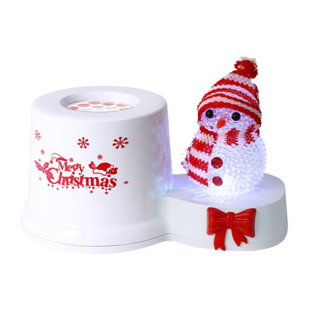 Светодиодный ночник-проектор UKC Снеговик на подставке 1367-2 – фото ...