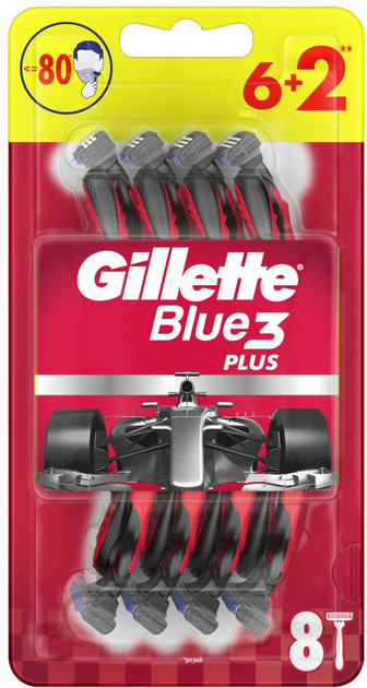 Станки для гоління Gillette Blue3 Nitro 6+2 шт (7702018536320) - зображення 1