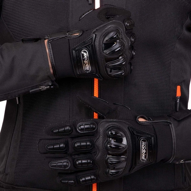 Мотоперчатки MADBIKE MAD-10 XL черный - изображение 5