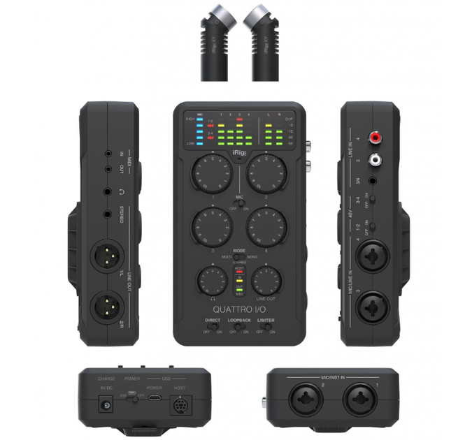 Аудиоинтерфейс IK Multimedia iRig Pro Quattro I/O Deluxe - Фото 3 Аудиоинтерфейс IK Multimedia iRig Pro Quattro I/O Deluxe - изображение 3