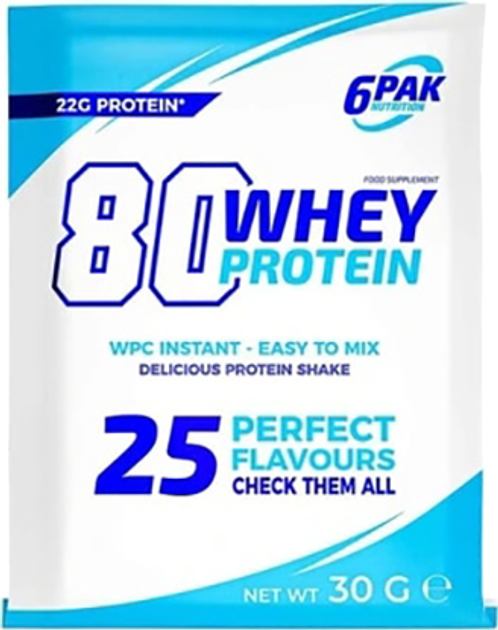 Protein 6PAK Nutrition Milky Shake Whey 30 g Truskawka (5902811804509) - obraz 1