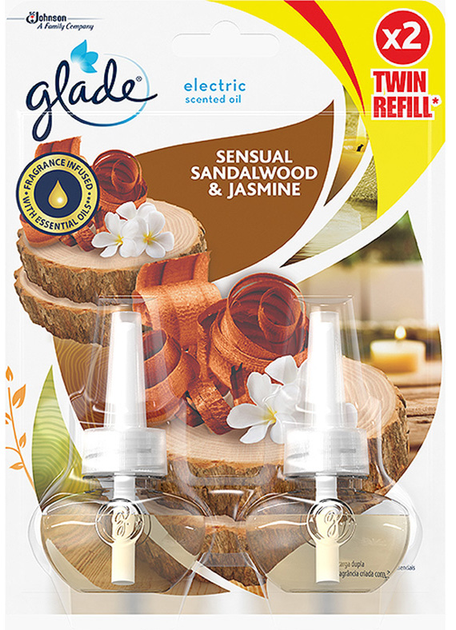 Wkład do odświeżacza powietrza Glade Drzewo sandałowe i jaśmin 2x20 ml (5000204117196) - obraz 1