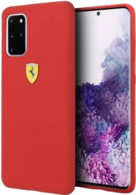 Etui plecki Ferrari Silicone do Samsung Galaxy S20 Plus Red (3700740473337) - obraz 1