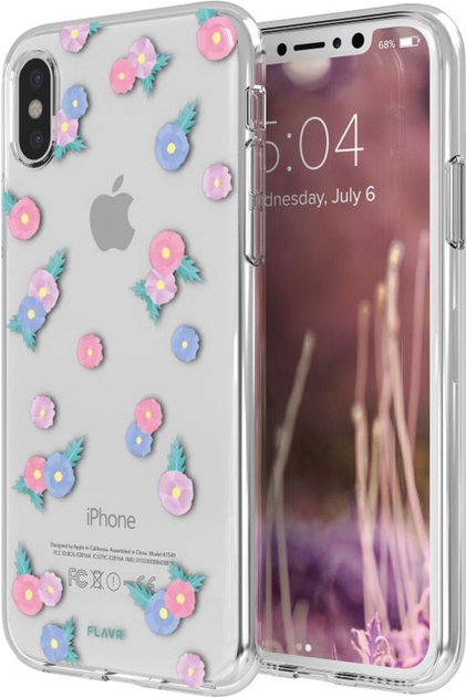 Etui plecki Flavr Tiny Flowers do Apple iPhone X Clear (4029948065885) - obraz 1