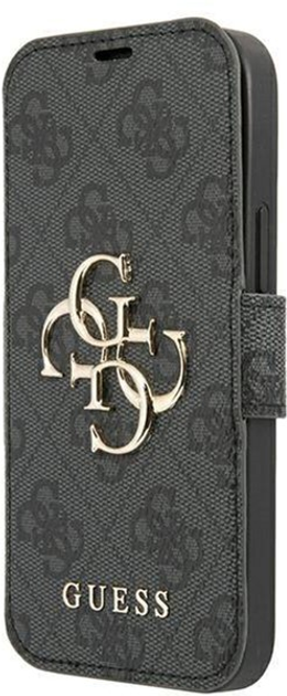 Etui z klapką Guess Book 4G Big Metal Logo do Apple iPhone 13 Pro Max Grey (3666339032593) - obraz 1