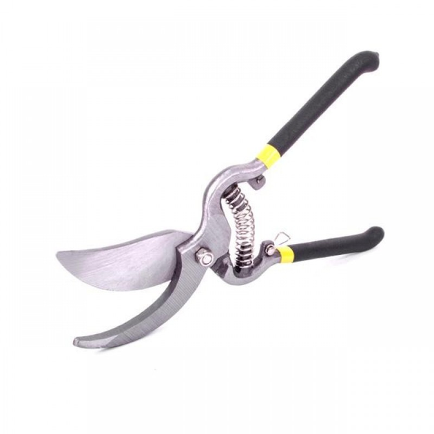 Секатор садовый плоскостной INTERTOOL FT-1004 250 мм ножницы для цветов винограда и веток с фиксатором рукояток и пружинкой 