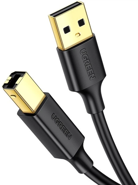 Кабель UGREEN US135 USB 2.0 AM to BM Print Cable 1 м Black (UGR-20846) - зображення 2