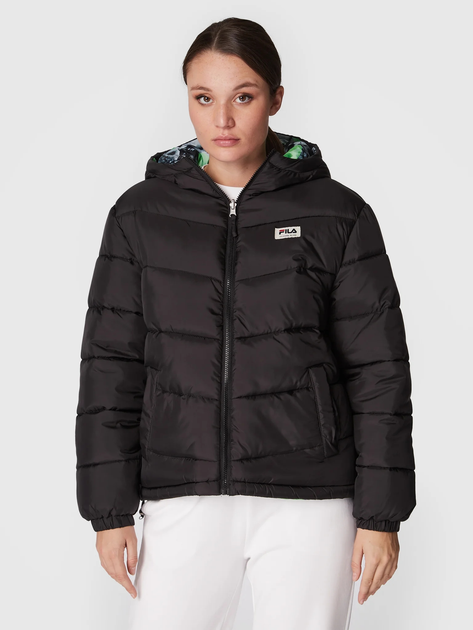 Куртка зимова жіноча Fila Titisee Reversible Oversized Puff Jacket FAW0243-80001 L Чорна (4064556333346) - зображення 1