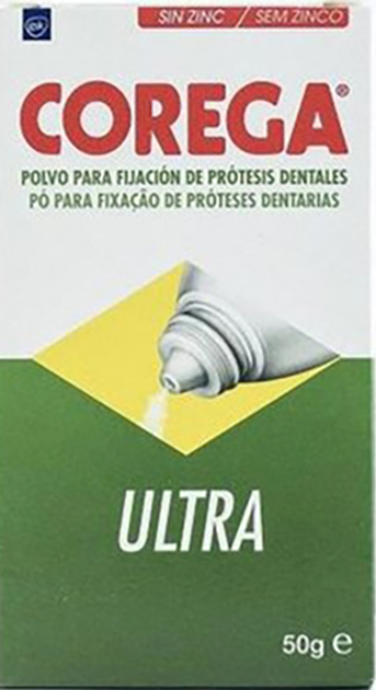 Ортодонтичний фіксувальний крем GSK Corega Ultra Adhesive Powder 50г (8470003720373) - зображення 1
