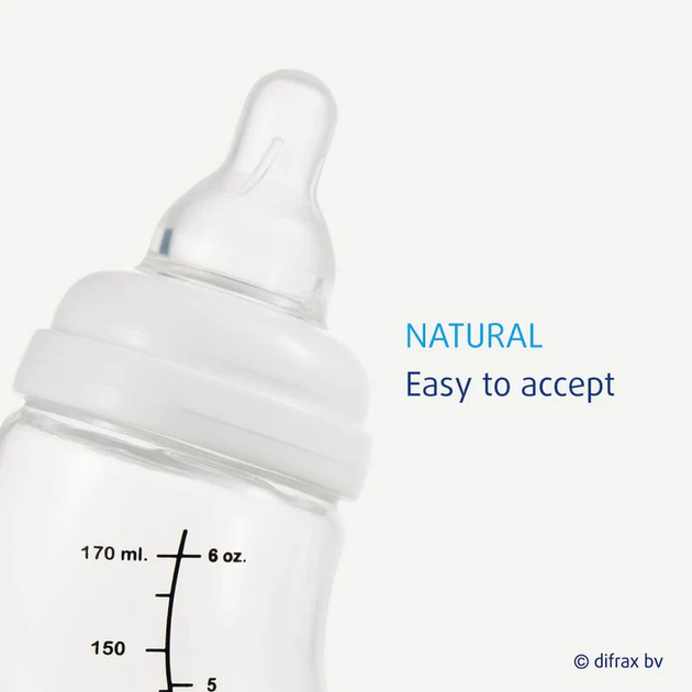 Пляшечка для годування Difrax S-Bottle Natural антиколікова із силіконовою соскою 170 мл Ice (705 Ice) - зображення 4
