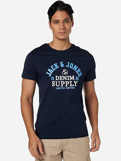 Футболка Jack & Jones 12210819 S Темно-синяя (5715307385686) – в ...