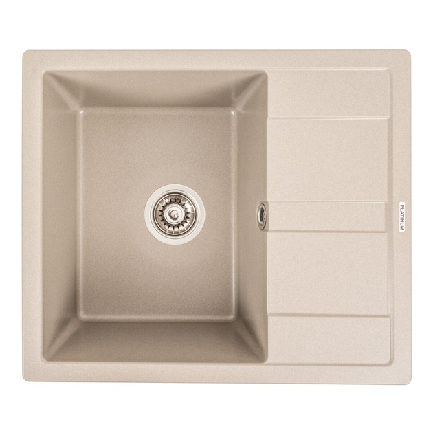 Гранитная мойка с сушкой для кухни Platinum 5851 ARIA 577x495x190 ...