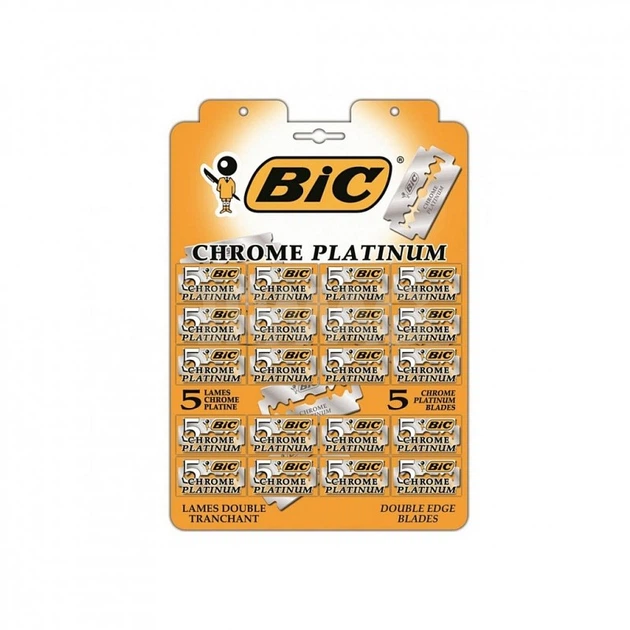 Змінні касети Bic Chrome Platinum класичні леза 100 шт. (3086126605364) - Фото 1 Змінні касети Bic Chrome Platinum класичні леза 100 шт. (3086126605364) - зображення 1