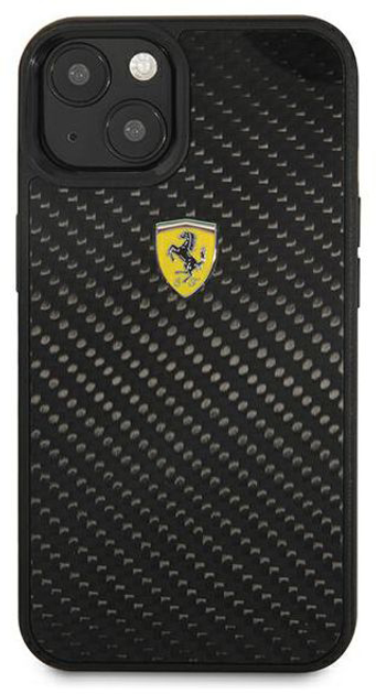 Etui plecki Ferrari On Track Real Carbon do Apple iPhone 13 mini Black (3666339025915) - obraz 3