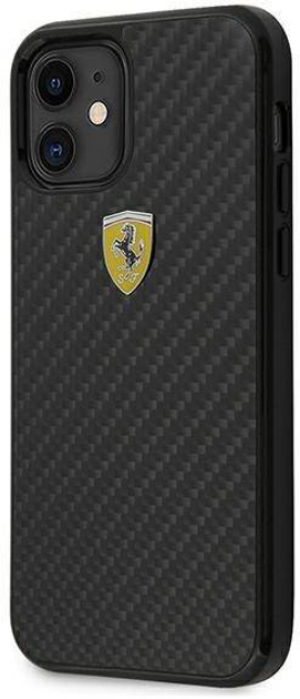 Панель Ferrari On Track Real Carbon для Apple iPhone 12 mini Чорний (3700740480106) - зображення 1