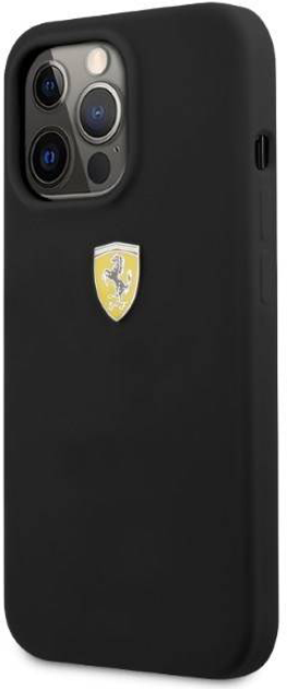 Etui plecki Ferrari Metal Logo MagSafe do Apple iPhone 13 Pro Max Black (3666339059569) - obraz 1
