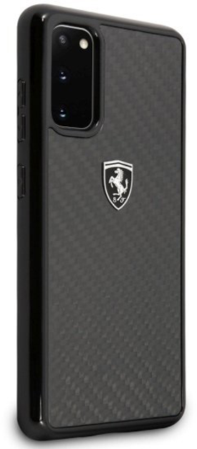 Etui plecki Ferrari Carbon Heritage do Samsung Galaxy S20 Black (3700740473382) - obraz 1