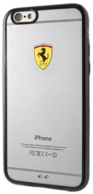 Etui plecki Ferrari Racing Shield do Apple iPhone 6/6S Transparent black (3700740375655) - obraz 1