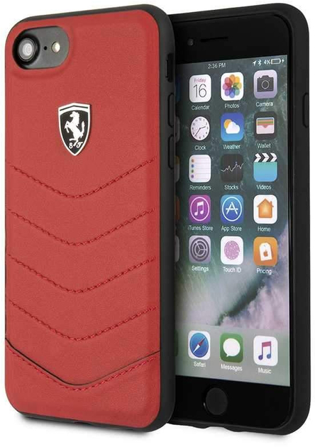 Etui plecki Ferrari Heritage Quilted do Apple iPhone 7/8 SE 2020/SE 2022 Red (3700740416013) - obraz 2