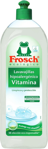 Środek do mycia naczyń Frosch Ecologic Hypoallergenic Dishwasher Vitamin 750 ml (4009175113702) - obraz 1