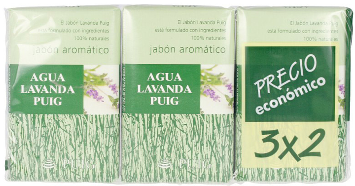 Zestaw Antonio Puig Agua Lavanda Puig Aromatic Toilet Soap 3 x 125 g (8411061996478) - obraz 1