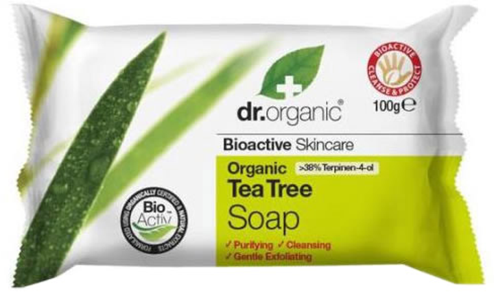 Mydło Dr. Organic Tea Tree Soap 100 ml (5060176670907) - obraz 1