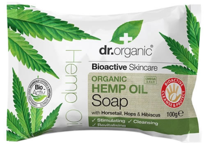 Mydło Dr. Organic Hemp Oil Soap 100 g (5060391841878) - obraz 1
