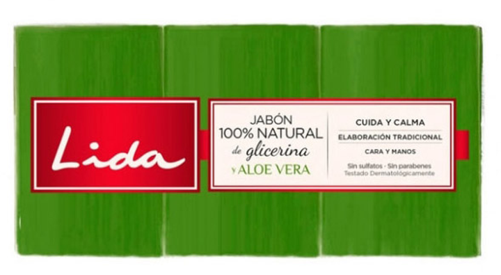 Zestaw Lida Glicerina y Aloe Vera Natural Soap 3 x 175 g (8411135420663) - obraz 1