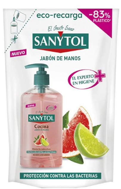 Mydło Sanytol Kitchen Hand Soap Refill 200 ml (8411135005372) - obraz 1