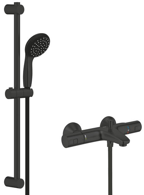 Смеситель для ванны с термостатом GROHE QuickFix Precision Start Black ...