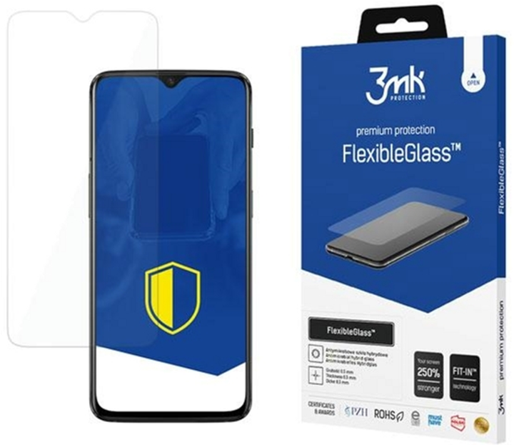 Szkło hybrydowe 3MK FlexibleGlass dla OnePlus 6T (5903108046268) - obraz 1