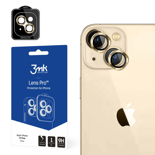 Захисне скло 3MK Lens Protection Pro для камери iPhone 15 Plus з монтажною рамкою (5903108529877) - зображення 1