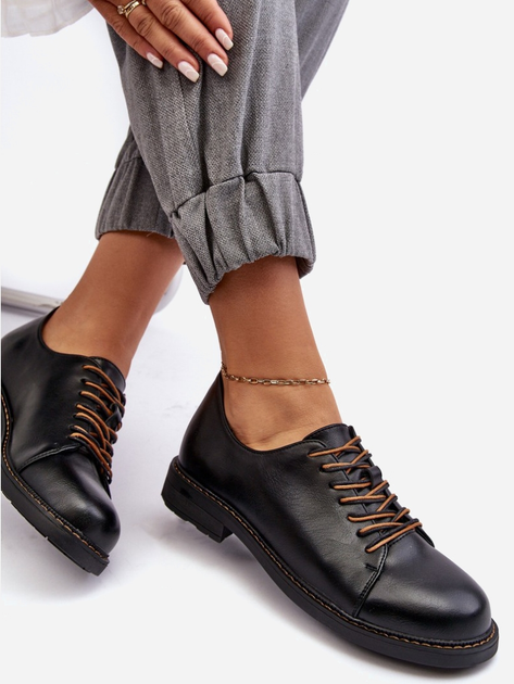 Buty derby damskie Vinceza Nakera 40 Czarne (5905677937367) - obraz 3