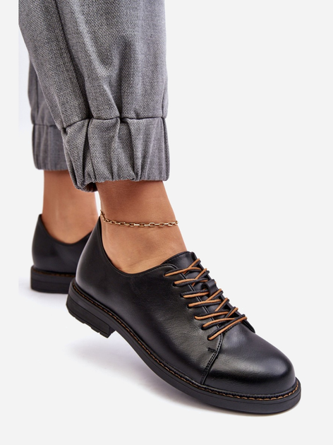 Buty derby damskie Vinceza Nakera 36 Czarne (5905677937329) - obraz 6