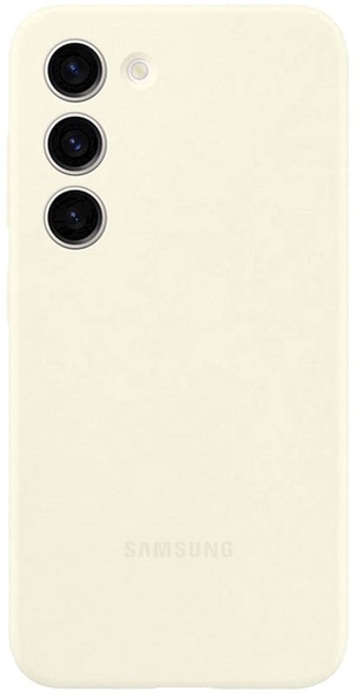 Etui plecki Samsung Silicone Cover do Galaxy S23 Ultra Cream (8806094770575) - obraz 1