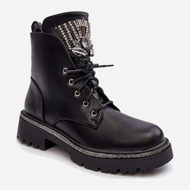Жіночі зимові черевики низькі Melenope 38 Чорні (5905677932232) - зображення 2