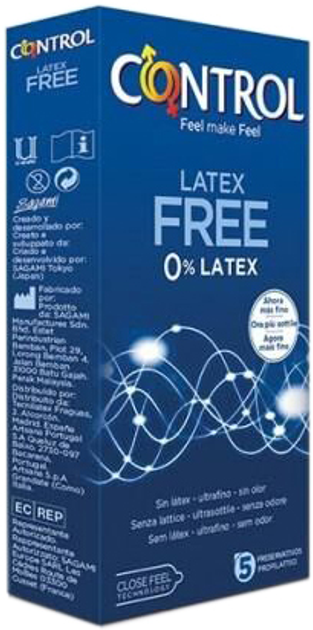 Prezerwatywy Condom Control Latex Free Condom 5 szt (8411134103413) - obraz 1