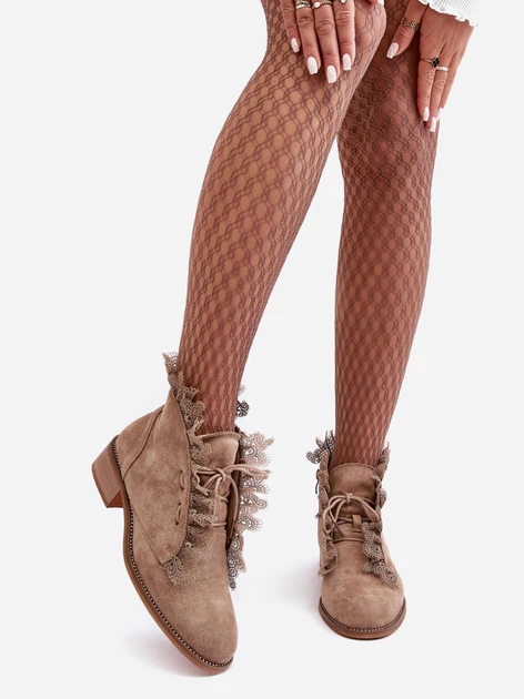 Trzewiki damskie niskie Klemovia 36 Beżowe (5905677934502) - obraz 4