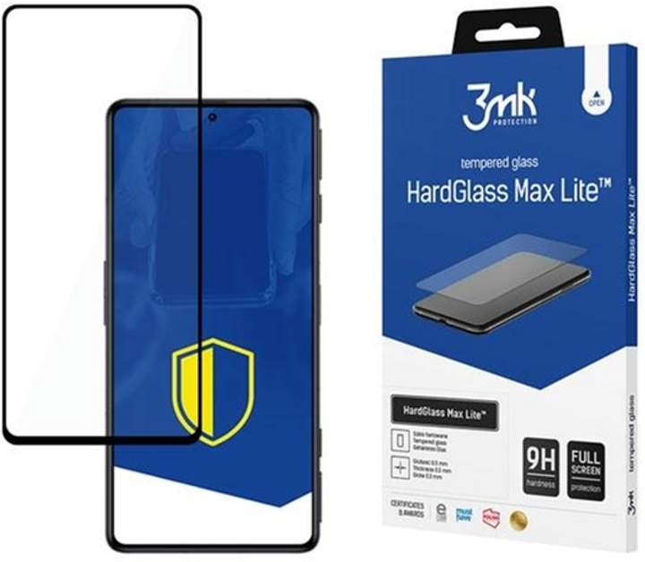 Захисне скло 3MK HardGlass Max Lite для Poco F4 5G (5903108485487) - зображення 1