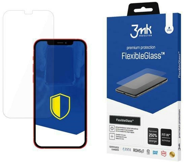 Szkło hybrydowe 3MK FlexibleGlass do Apple iPhone 12/12 Pro (5903108305907) - obraz 1