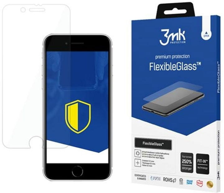 Захисне скло 3MK FlexibleGlass для Apple iPhone 7/8/SE 2020/SE 2022 (5901571133720) - зображення 1