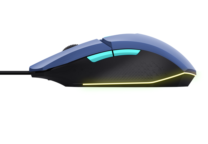 Миша Trust GXT 109 FELOX, Blue, USB, оптична, 200-6400 dpi, RGB підсвічування, 6 програмованих кнопок, 1.5 м (25067) - зображення 4