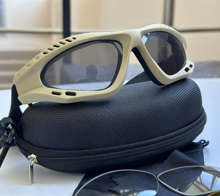 Тактична маска - окуляри Tactic балістична маска revision захисні окуляри зі змінними лінзами Койот (tac-mask-coyote) - зображення 1